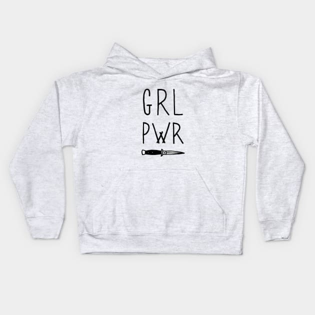 GRL PWR! Kids Hoodie by LadyMorgan